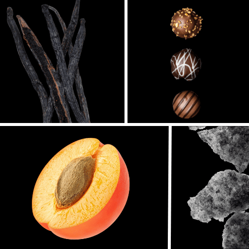 Duftnoten: Vanille, Praline, Aprikose, Moschus